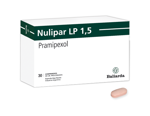 Nulipar LP_1,5_30.png Nulipar LP Pramipexol Antiparkinsonianos Enfermedad de Parkinson Nulipar LC parkinsonismo Pramipexol Síndrome de las piernas inquietas temblor